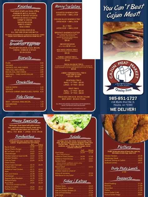 Cajun meat market - Cajun Meat Company, 2211 Roswell Rd NE, Ste 150, Marietta, GA 30062, 49 Photos, Mon - Closed, Tue - 9:00 am - 5:30 pm, Wed - 9:00 am - 5:30 pm, Thu ... Cajun Meat Market Marietta. Live Blue Crab Marietta. Live Crawfish Marietta. Best Duck Butcher in Marietta. Best Fresh Seafood Market in Marietta.